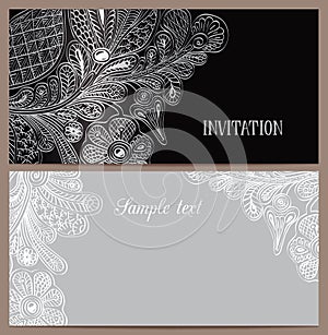 Horizontal luxury invitation