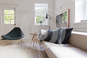 Horizontal of luxury neutral interior living room