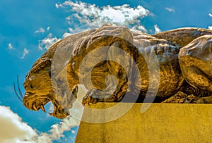 Outdoor Statue of the Carolina Panthers' Brand Mascot