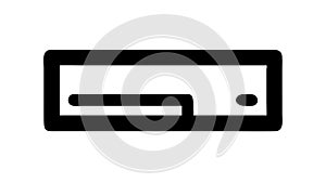 Horizontal Menu Bar Icon, User Interface Navigation Element Vector Design Generative AI