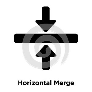 Horizontal Merge icon vector isolated on white background, logo