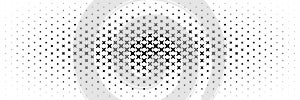 horizontal middle halftone of black four v-shaped projection design for pattern and background