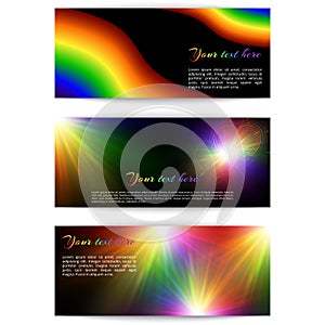 Horizontal multicolored banners photo
