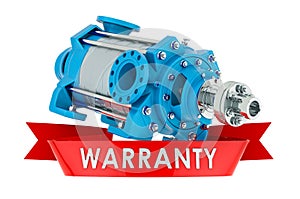 Horizontal multistage pump warranty concept. 3D rendering