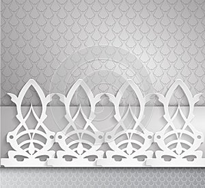 Horizontal ornament on a gray background