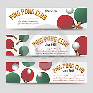 Horizontal ping pong banners