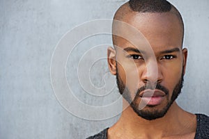 Horizontal portrait of a handsome young african american man