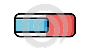 Horizontal Progress Bar Icon Flat Design Loading Status, vector design Generative AI