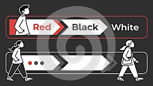 Horizontal Progress Bar with User Activity, UI Element, vector design Generative AI