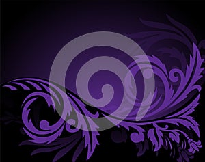 Horizontal purple ornament