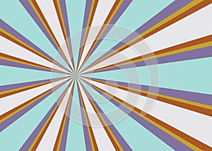 Horizontal rectangle abstract retro color sunburst stripe blast rays pattern design element background