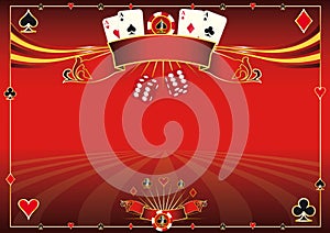 Horizontal red Casino background photo