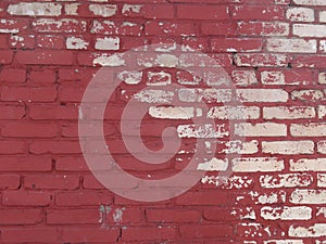 Horizontal red white bricks - wall background