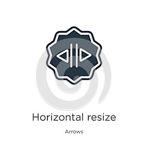 Horizontal resize icon vector. Trendy flat horizontal resize icon from arrows collection isolated on white background. Vector