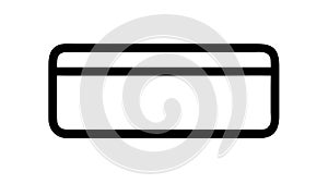 Horizontal Rounded Rectangle Outline Icon for UI Element, vector design Generative AI