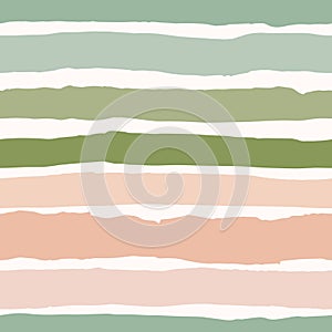 Horizontal Rugged Organic Stripes Vector Seamless Pattern