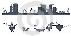 Horizontal seamless background Petroleum industry