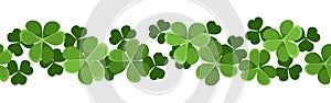 horizontal seamless background with shamrock.