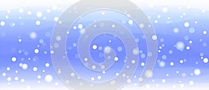 Horizontal seamless vector blue snow background.