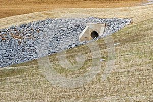 Culvert and Drainage Ditch Under Construction photo