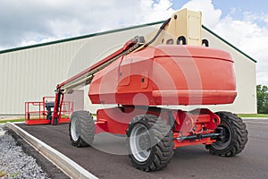 Generic Unbranded Boom Lift From Rear photo