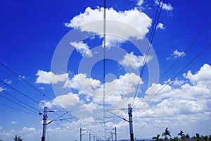 A horizontal shot of railroad tracks