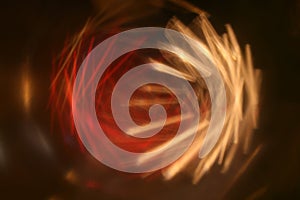 Horizontal shot of staggered and refracted light layers-vortex light effects