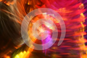 Horizontal shot of staggered and refracted light layers-vortex light effects