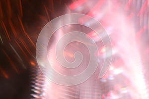 Horizontal shot of staggered and refracted light layers-vortex light effects