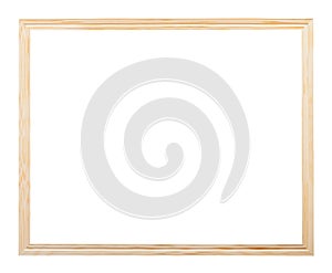 Horizontal simple narrow unpainted picture frame