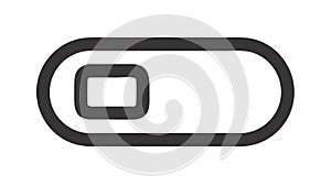 Horizontal slider or toggle button interface element , vector design Generative AI