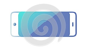 Horizontal Smartphone with Blank Screen Vector Illustration, vector design Generative AI