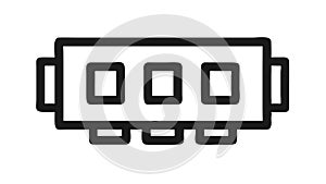 Horizontal Status Indicators Flat Icon for Progress or Level, vector design Generative AI