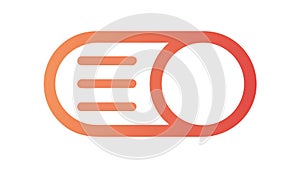 Horizontal Switch Flat Icon for On Off or Toggle, vector design Generative AI