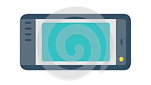 Horizontal Tablet Device, Multimedia Display, Digital Screen, vector design Generative AI