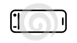 Horizontal Tablet Device Outline Icon, vector design Generative AI