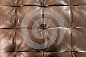 Horizontal Texture of Brown Upholstery Leather Pattern Background