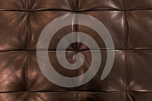 Horizontal Texture of Brown Upholstery Leather Pattern Background