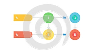 Horizontal timeline progress, sequential steps infographic, vector design Generative AI
