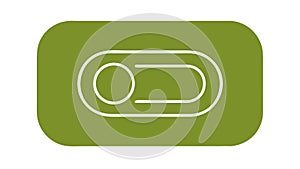 Horizontal Toggle Switch Active, UI Control Element On, vector design Generative AI