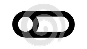 Horizontal toggle switch icon vector for settings controls UI, vector design Generative AI