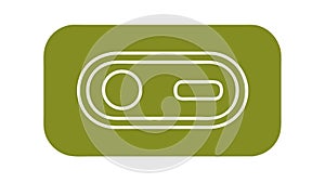 Horizontal Toggle Switch Outline, UI Control Element Off, vector design Generative AI