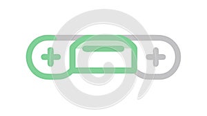 Horizontal Toggle Switch with Plus Minus, Control Icon, vector design Generative AI