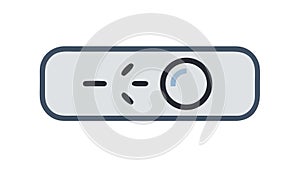 Horizontal Toggle Switch Slider Icon for On Off UI State, vector design Generative AI