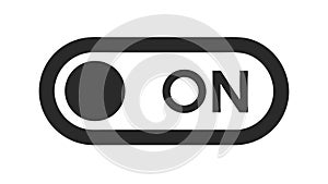 Horizontal toggle switch ON vector icon, user interface control, vector design Generative AI