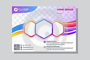 Horizontal vector background template for page covers, flyers, leaflets or advertising billboards liquid wave shape.