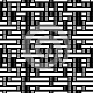 Horizontal and vertical black segments, modern stylish image.