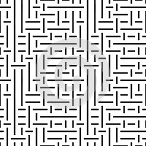 Horizontal and vertical black segments, modern stylish image.