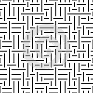 Horizontal and vertical black segments, modern stylish image.