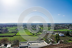 Horizontal View of the Countryside Landscape of the Murge Viewed